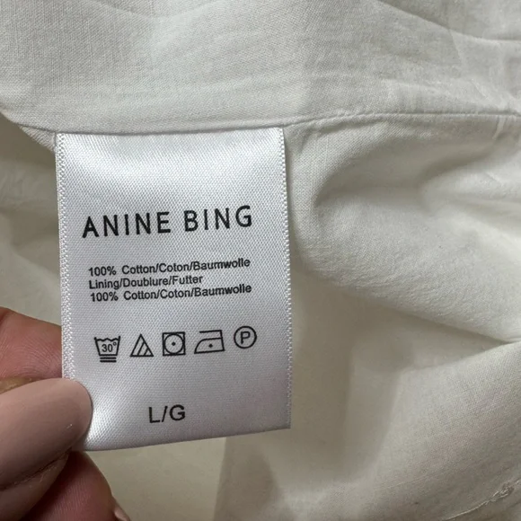 NEW Anine Bing Dione White Poplin Cotton Cut Out Midi Dress L - Picture 7 of 10